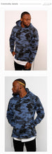 Red & Blue Camo Mens Hoodie