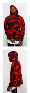 Red & Blue Camo Mens Hoodie