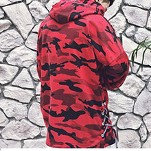 Red & Blue Camo Mens Hoodie
