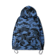 Red & Blue Camo Mens Hoodie