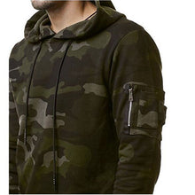 Green & Grey Camo Mens Hoodie