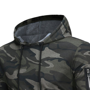 Green & Grey Camo Mens Hoodie