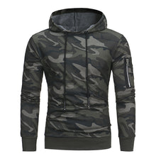 Green & Grey Camo Mens Hoodie