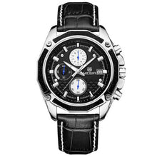 Men Watches Fashion Genuine Leather Chronograph Watch Clock