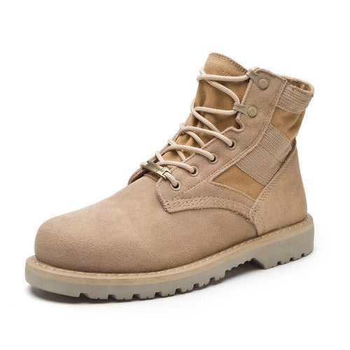 Winter Leather Ankle Boots Men Desert Military Tactical Outdoor Shoes