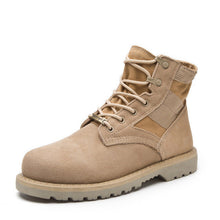Winter Leather Ankle Boots Men Desert Military Tactical Outdoor Shoes