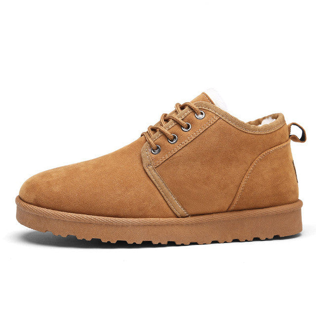 Classic Men Winter Boots - Ankle Snow Boots Shoes